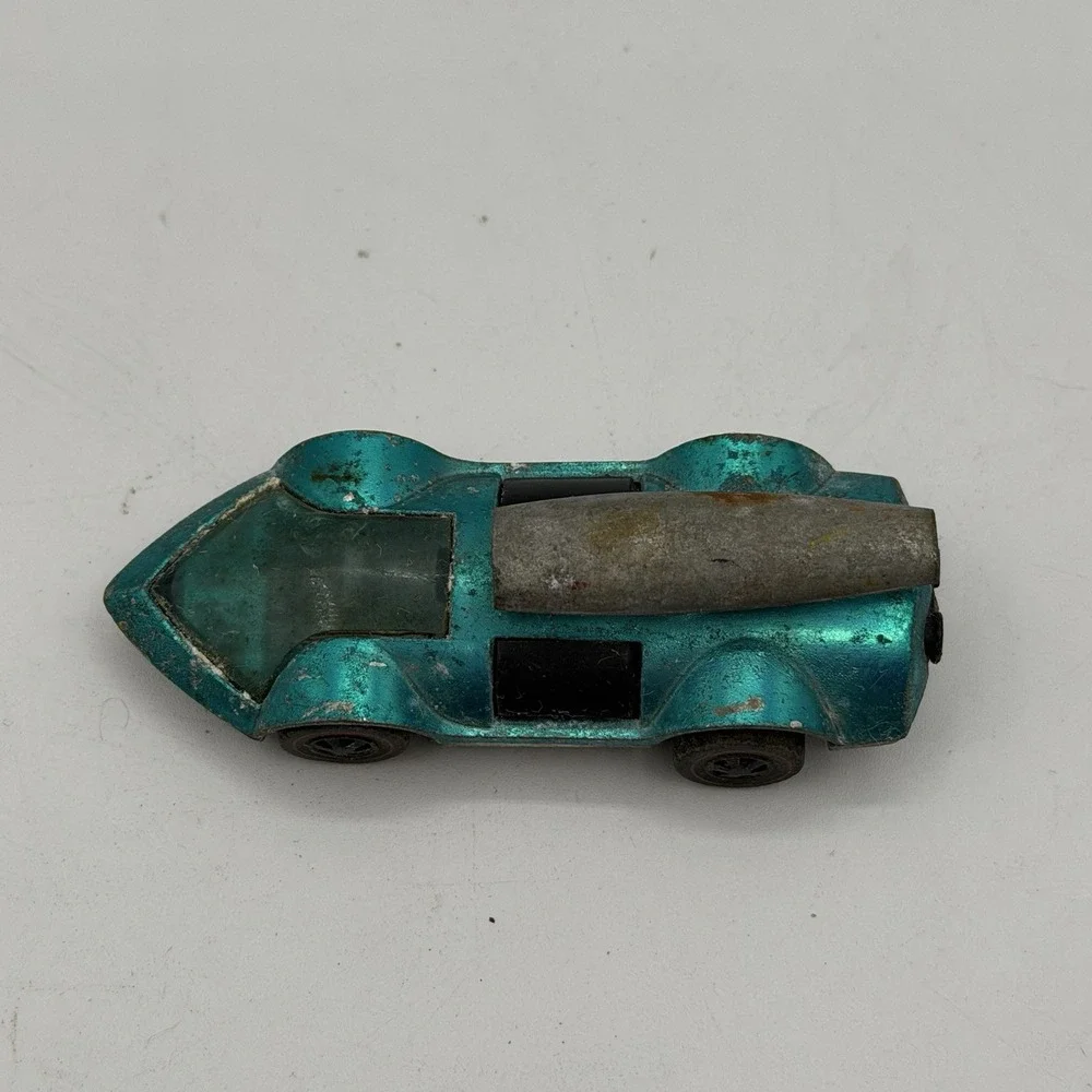 Vintage 1970 Hot Wheels‎ Redline Rocket-Bye-Baby Teal Aqua Blue Diecast Car